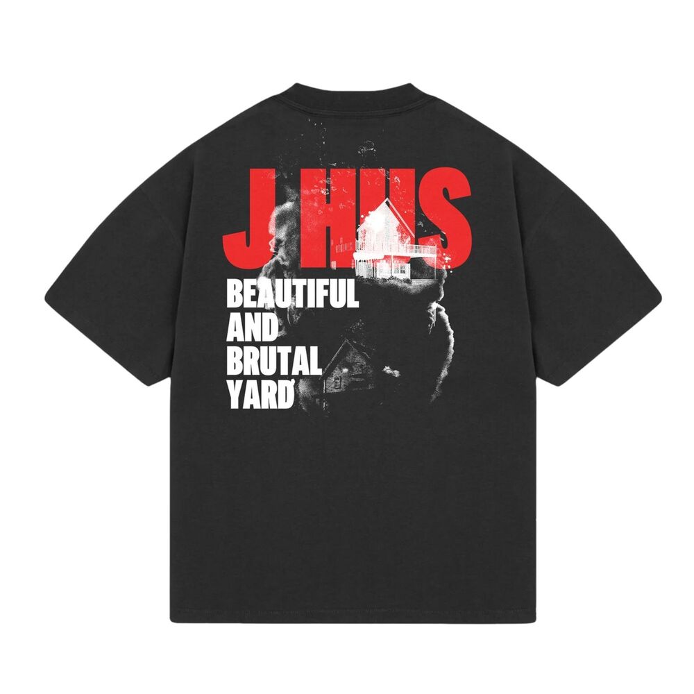 Beautiful And Brutal Yard Black Tee  J Hus